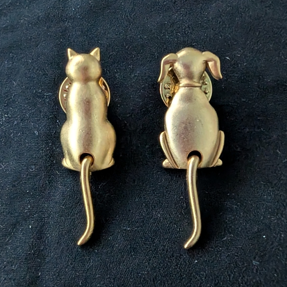 Vintage JJ Jonette Cat & Dog Pins